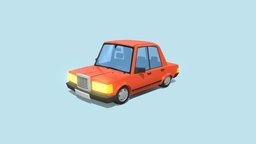 Low-poly cartoon style car 01 toon, parts, disassembled, disassembly, low-poly, cartoon, game, blender, vehicle, lowpoly, blender3d, gameasset, car, animation