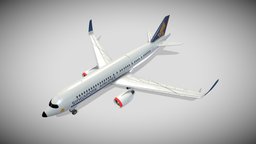 Airbus Singapore Airlines pbr, gameasset, plane