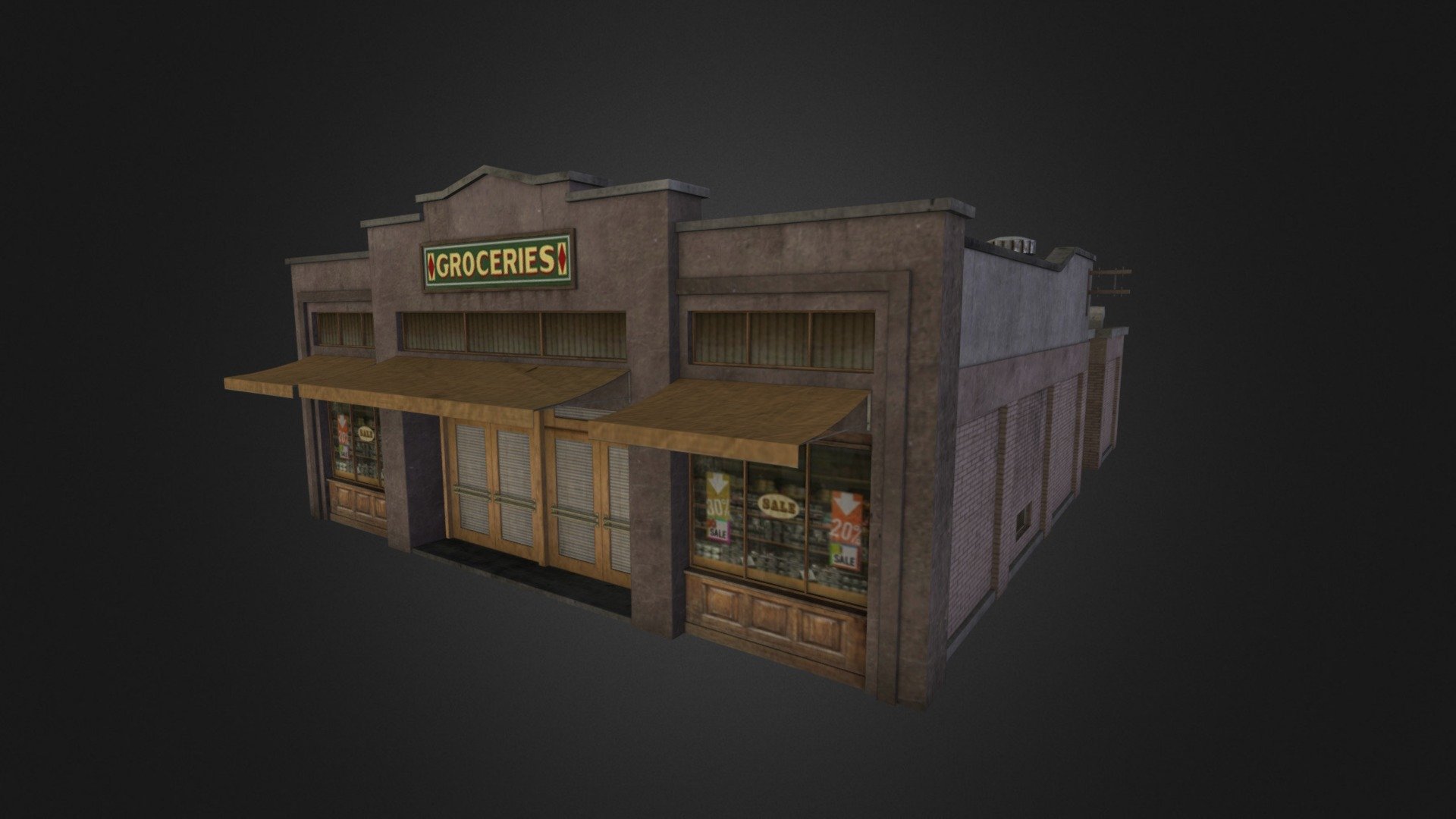 Made for Unity3d Asset Store as part of the Retro City Pack - Retro City Pack Building 09 - 3D model by noirfx 3d model