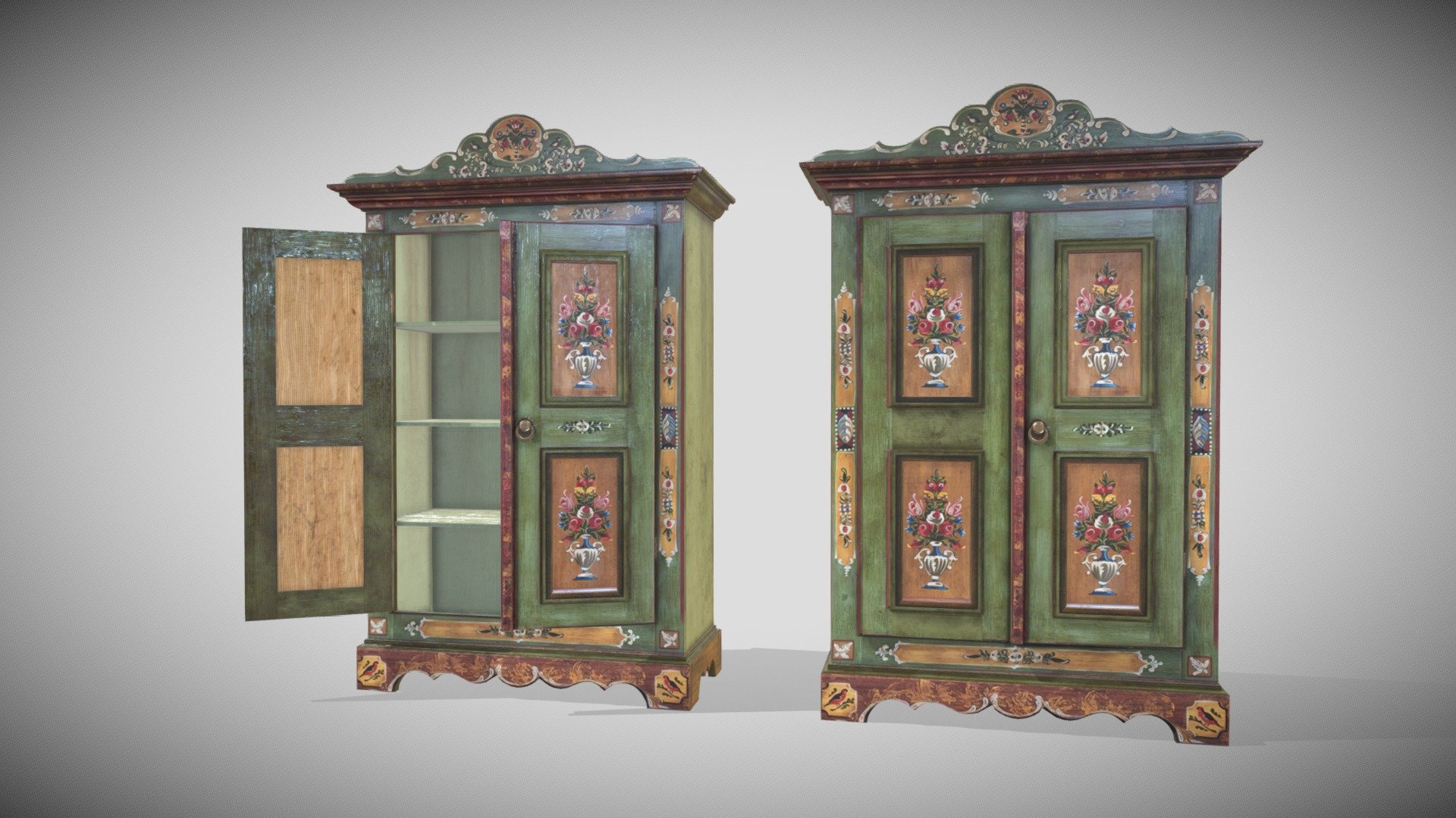 One Material PBR Metalness 4k (.png)

Quads

Indipendent Doors and Ambient Occlusion

Can be subdivided... 3d model