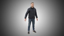 Human Male Casual Winter A-Pose winter, 3d-scan, top, vr, ar, professional, casual, quality, quads, gotoxy, a-pose, photogrammetr, made_in_germany, fb_moe_jacke, human, male