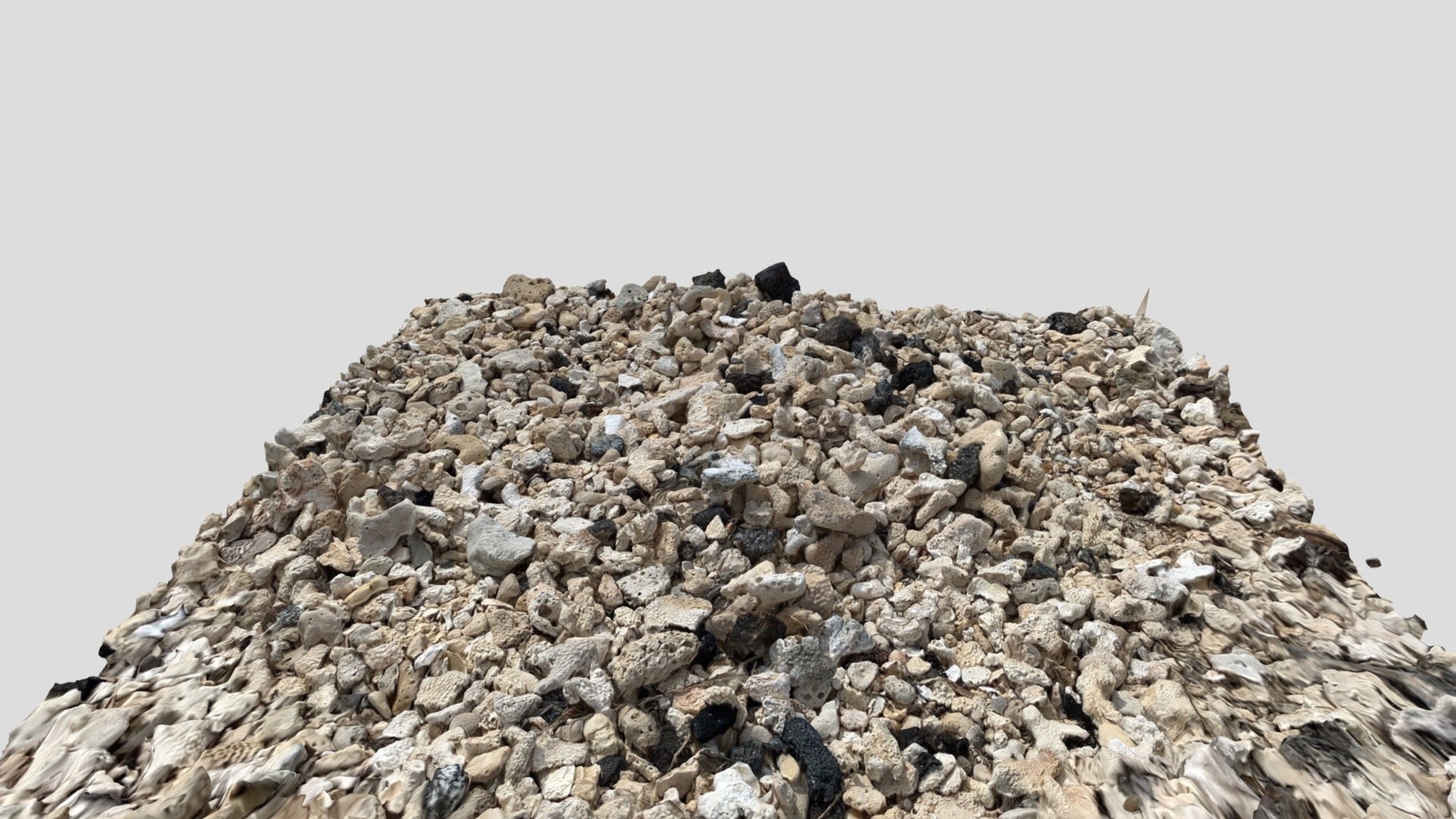 A small scan of some random beach rocks incuding volcanic found in Hawaii 3d model