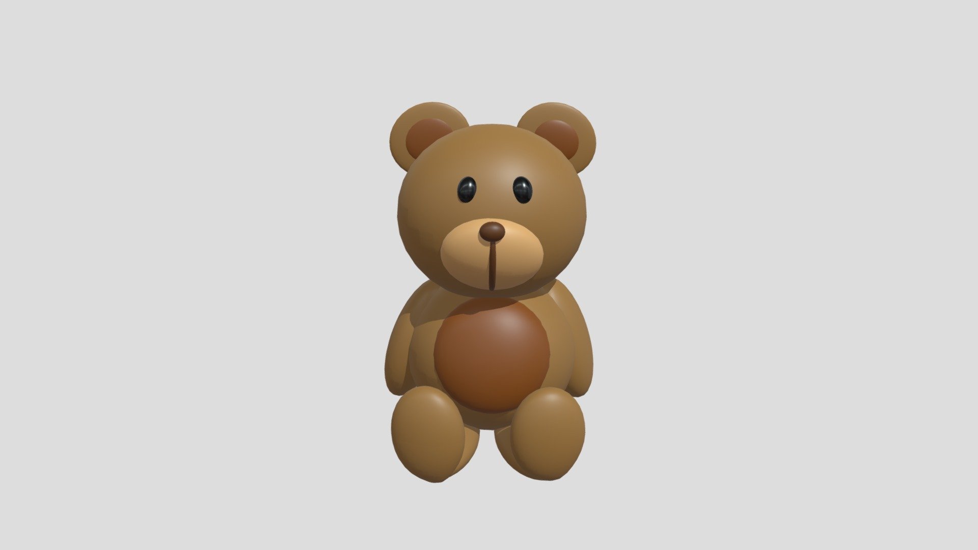 a 3d model of a teddy bear plushie - teddy bear plushie - 3D model by JuicyJr 3d model