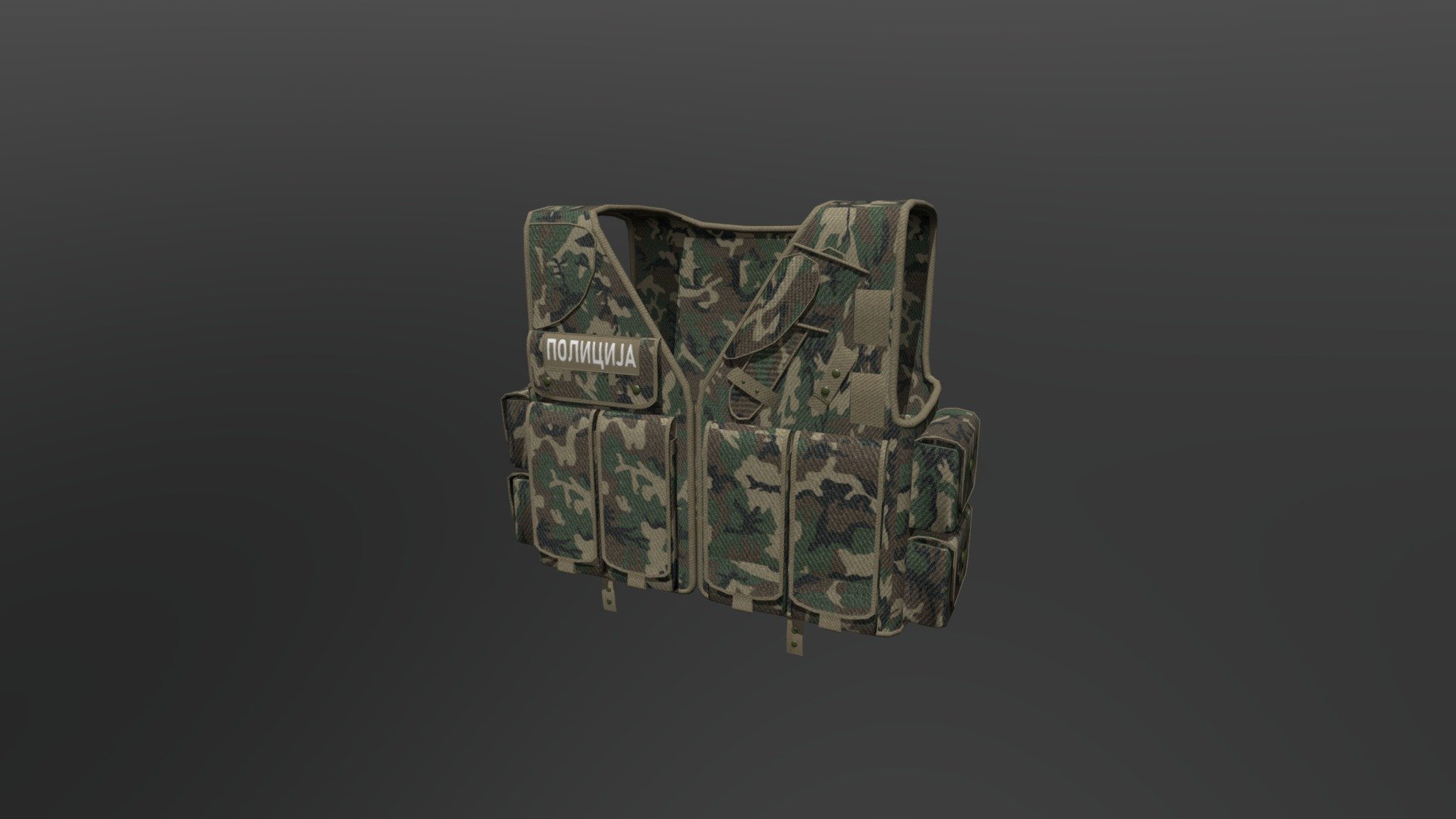 Roblox implementation of the 1999 MileDragic Sumadinac vest - MileDragic "Sumadinac" vest - 3D model by Alex7021 3d model