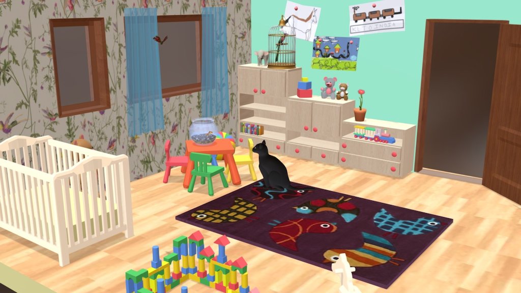 Living Things in the Nursery - 3D model by LearningPort 3d model