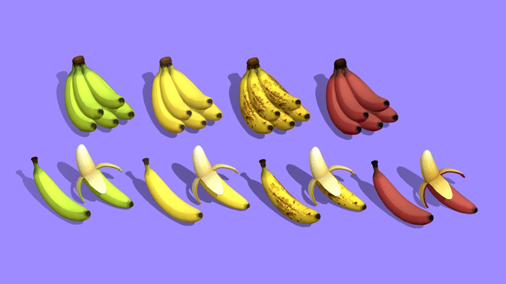There's always money in the banana stand!




3 different models - unpeeled, peeled and bunched 

4 texture variations 

1024x1024 diffuse textures - can be lit or unlit

Lowpoly, perfect for mobile! Handpainted in Photoshop

Make sure to check out my other assets! Every asset is modeled and painted in the same style so your game or project will maintain a cohesive and unique style with a wide variety of assets to choose from! - Bananas - Buy Royalty Free 3D model by Megan Alcock (@citystreetlight) 3d model