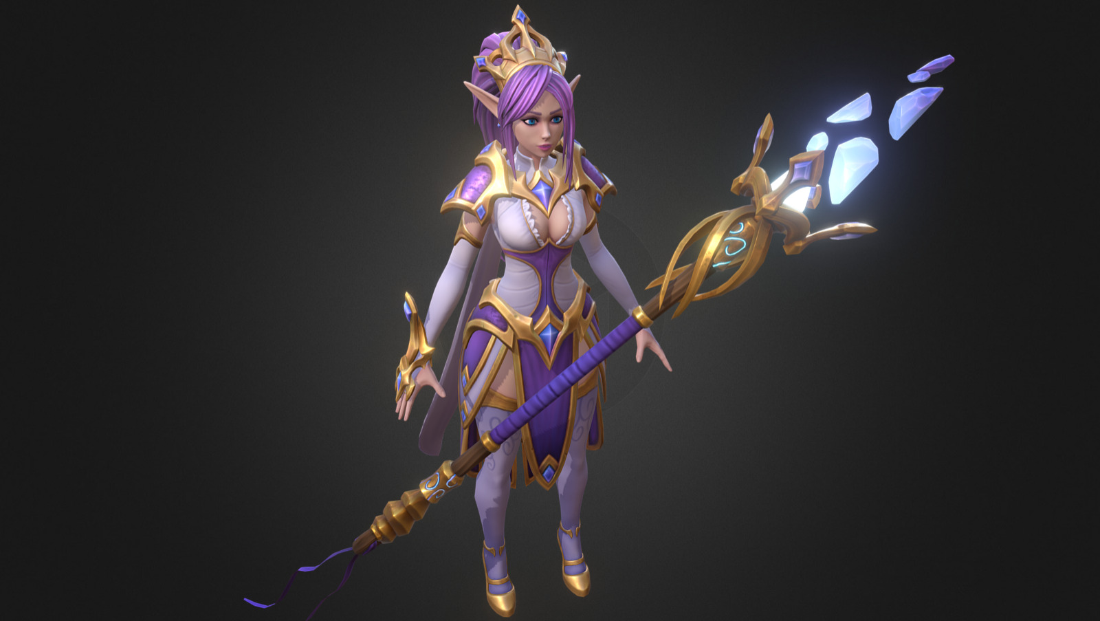 Wip of a new model for Minion Masters. Made by Mona Skoog and Martin prestegaard - WIP - Arcane Mage Champion - 3D model by Martin Prestegaard (@martinprestegaard) 3d model