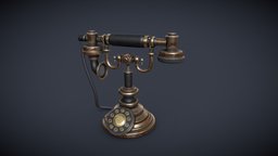 Antique_Phone_Victorian victorian, steampunk, antique, phone, old, copper, antiquity