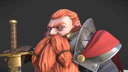 Dwarf Warrior warrior, dwarf, stylised, character, fantasy