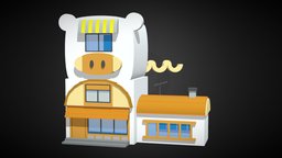 Cartoon Piggy House 3dprinting, ue4, maya, 3d, blender, 3dmodeling
