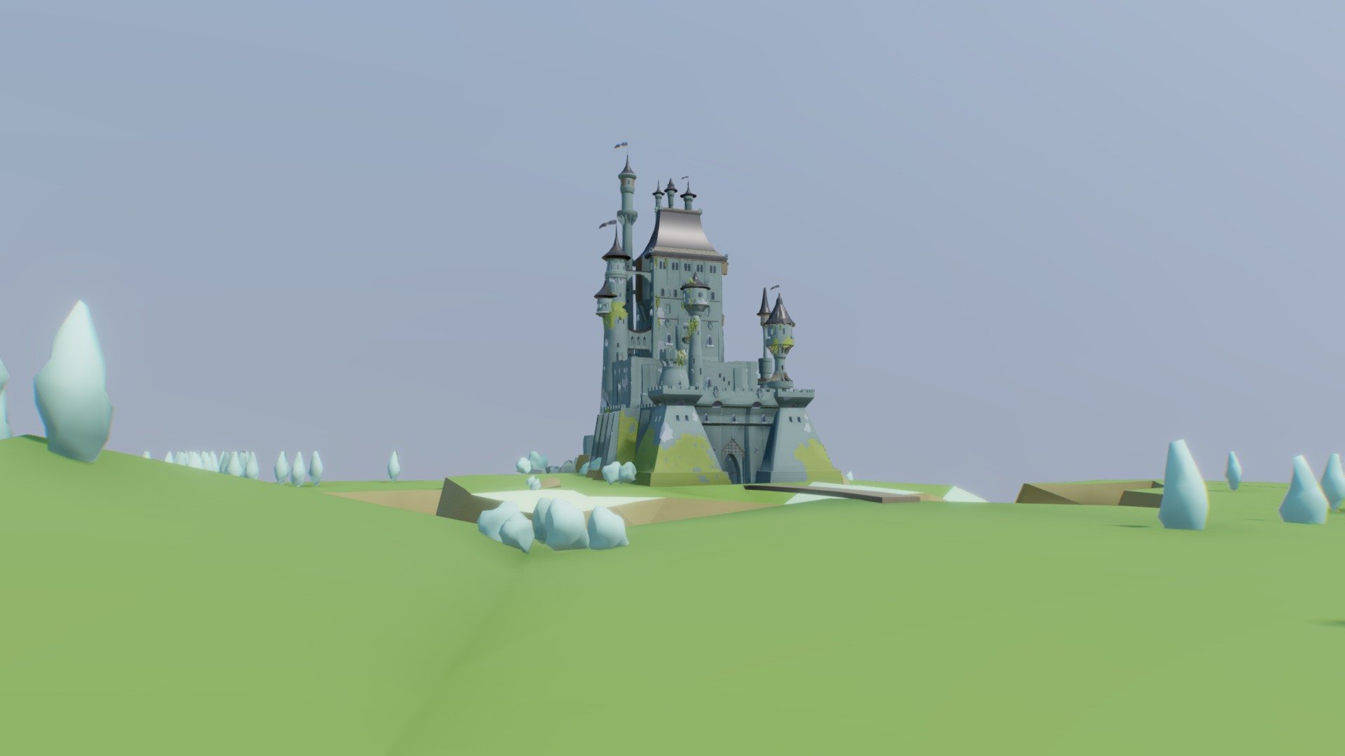 made this once for a cartoon - Black Sea Wizard's Castle - Download Free 3D model by ztrztr (@ztrztr3) 3d model