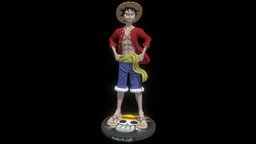 Luffy One Piece toy, 3dprintable, 3dprinting, collectable, luffy, nami, zoro, 3dprint, anime, onepiece, animecollectable