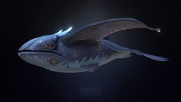 Glow Whale creatures, final, subnautica, fox3d