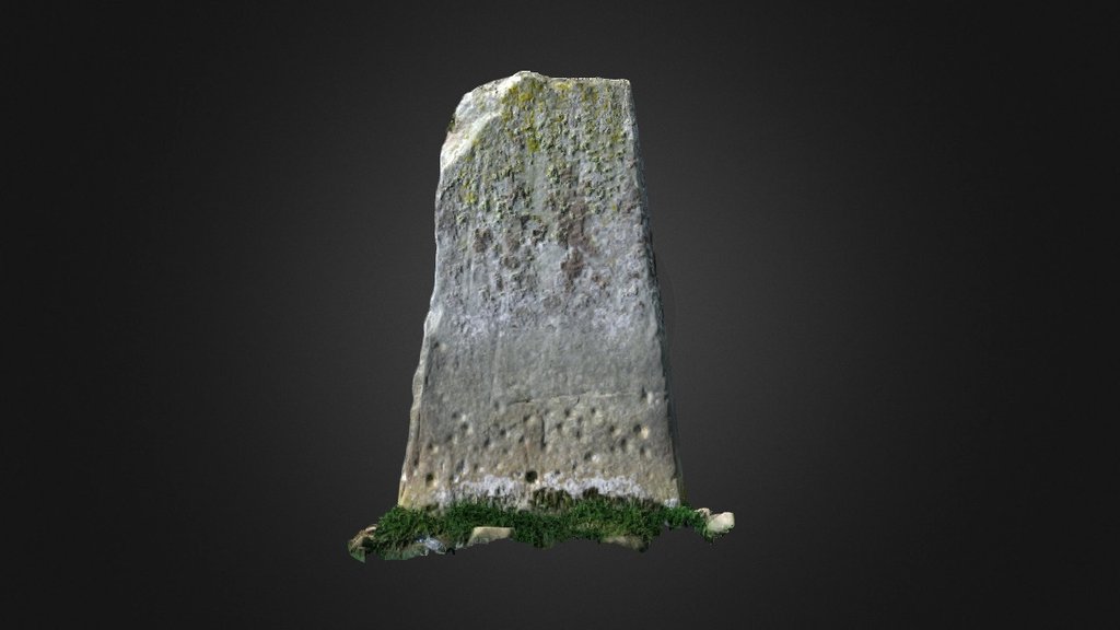 Torbhlaran Standing Stone near Kilmichael Glassary, Scotland.

The stone stands 2.1metres high, it is decorated with over forty cup marks spread over three sides of the stone.

The Matcap rendering option works quite well to show the cup marks.

Grid Reference: NR 8640 9449

http://canmore.org.uk/site/39556/torbhlaran

Photographed: 6 October 2015

Model Built: 6 November 2015

Model created using: Agisoft PhotoScan (Standard) 1.1.16 - Torbhlaran Standing Stone - 3D model by hfenton 3d model