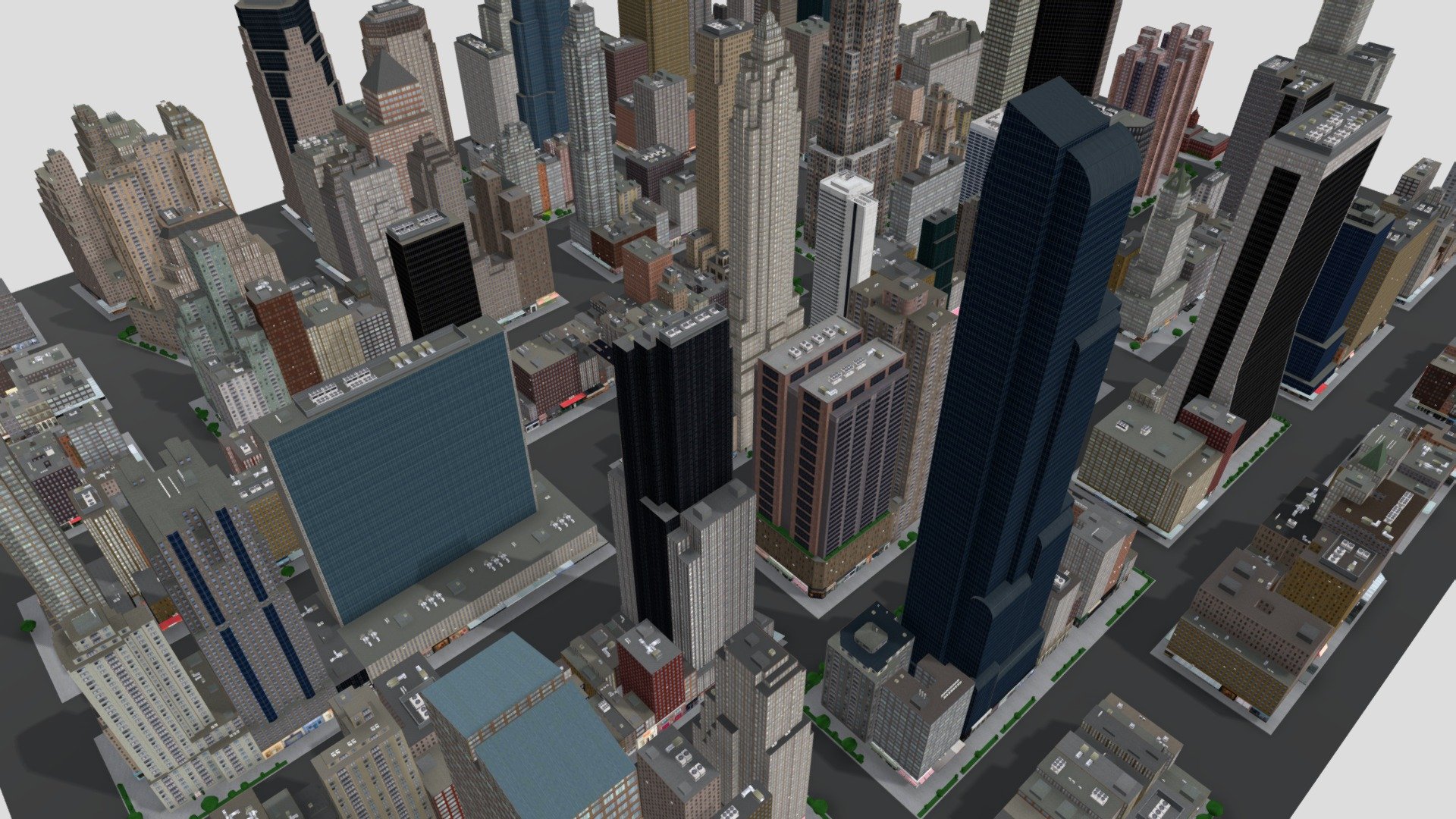 44 low-poly city block models perfect for projects like games and VR. The models have been based on New York City and include famous landmarks like the Empire State Building, Plaza Hotel, and others. Be sure to switch the sketchfab viewer to HD textures 3d model