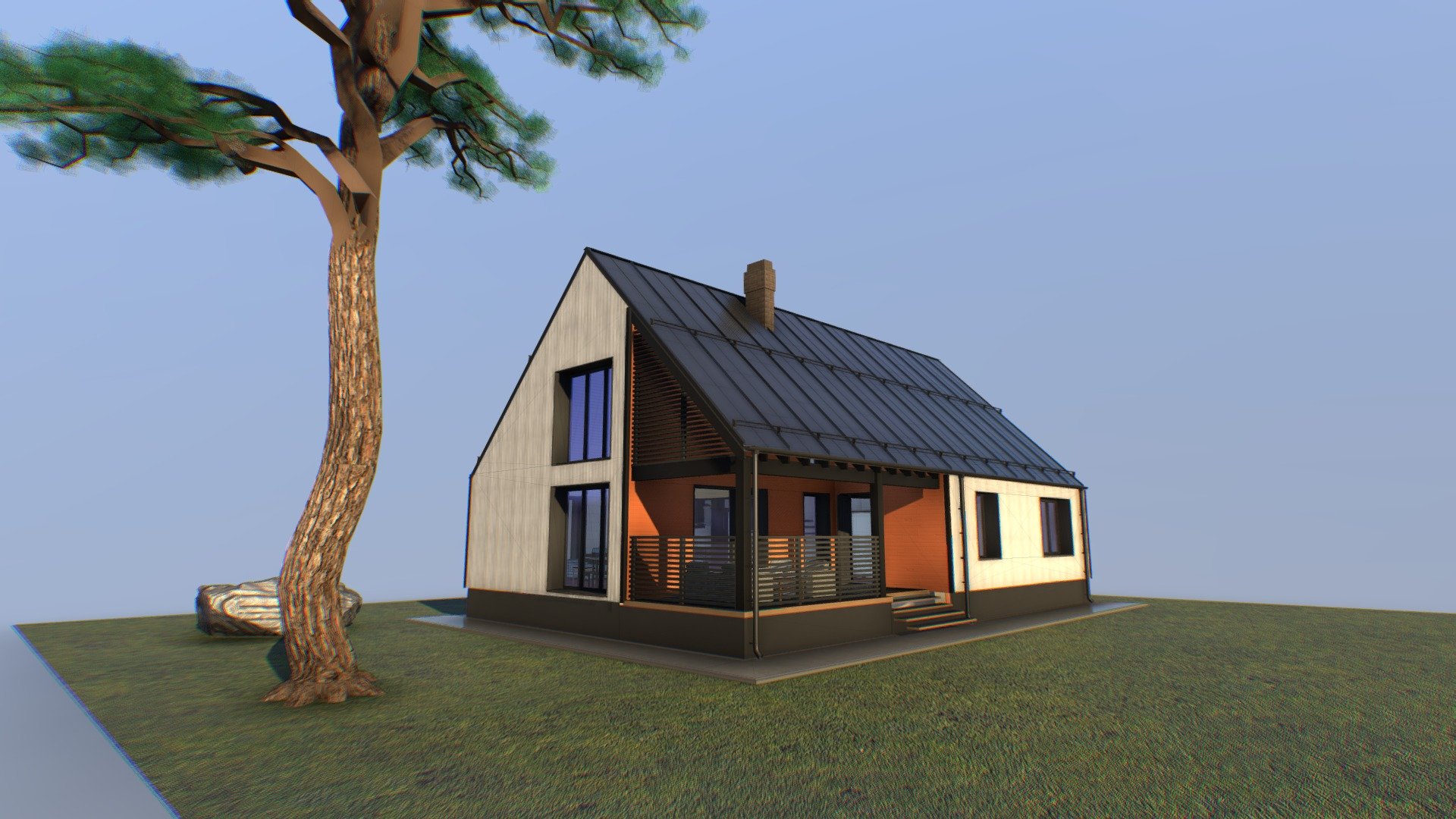 3d house model - Nord Style Cottage - Buy Royalty Free 3D model by VRA (@architect47) 3d model