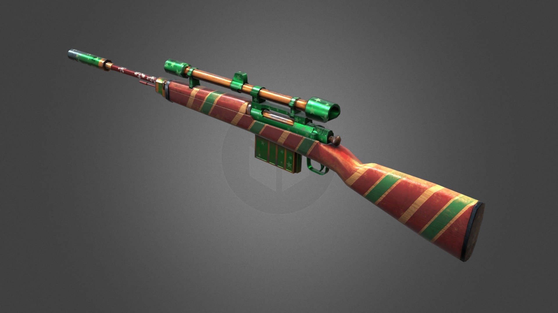 Reskin project in my workplace games
Skin concept by Adela Devina
Textured in substance painter - M1903 Rifle Christmas Theme - 3D model by AlanBah 3d model