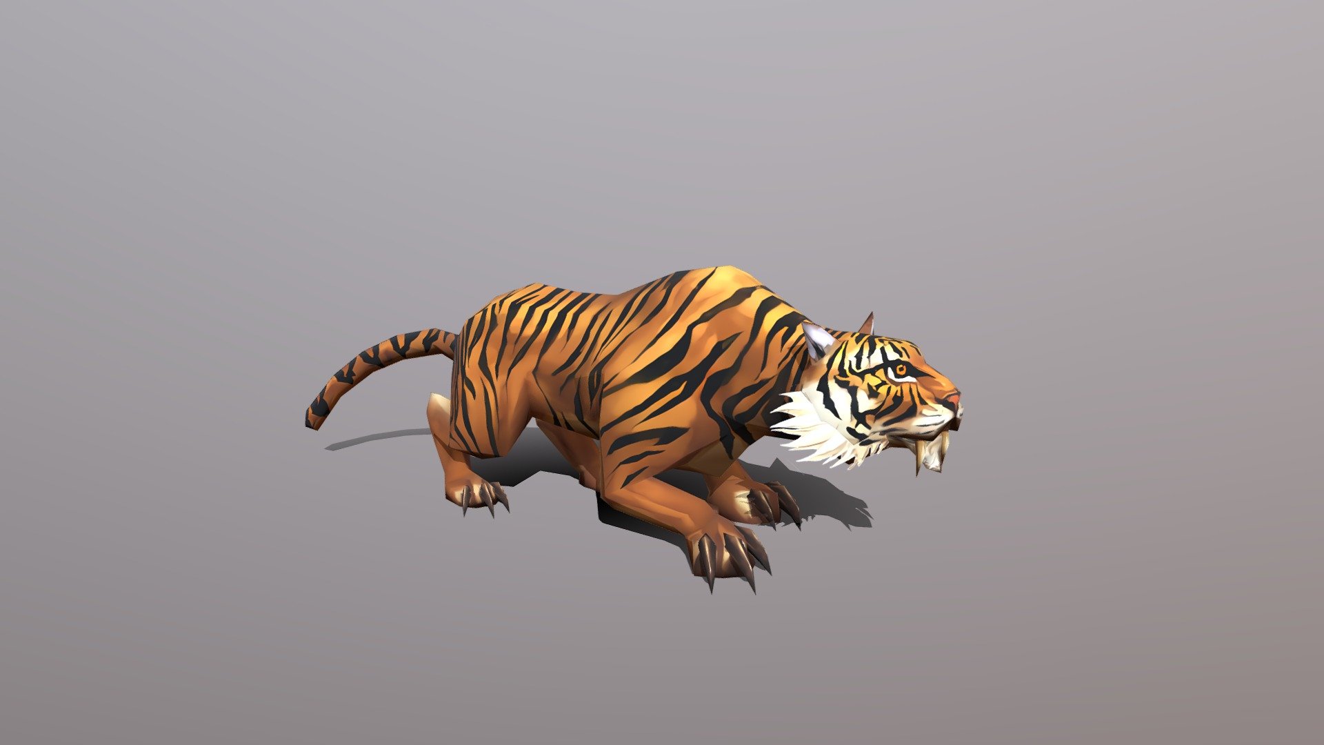 Bengal Tiger.
11 smooth animations.
low polygon, ready for game.
4K diffuse texture 3d model