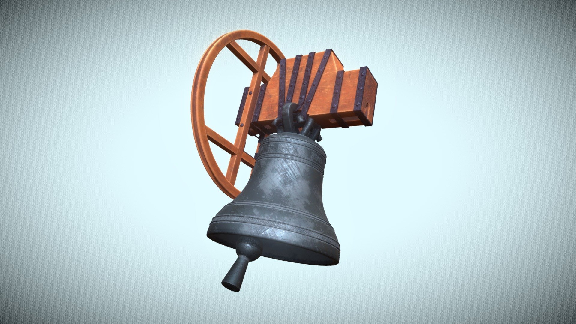 A large church bell stylised for 3D animation purpose. Working on my shading &ldquo;style