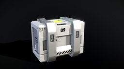 Sci-Fi crate / ammunition box (1) crate, future, spacecraft, hold, bay, props, cargo, box, game-ready, ammunition, game-asset, science-fiction, props-assets, props-game, ammunition-box, scifi, futuristic, gameasset, container, space