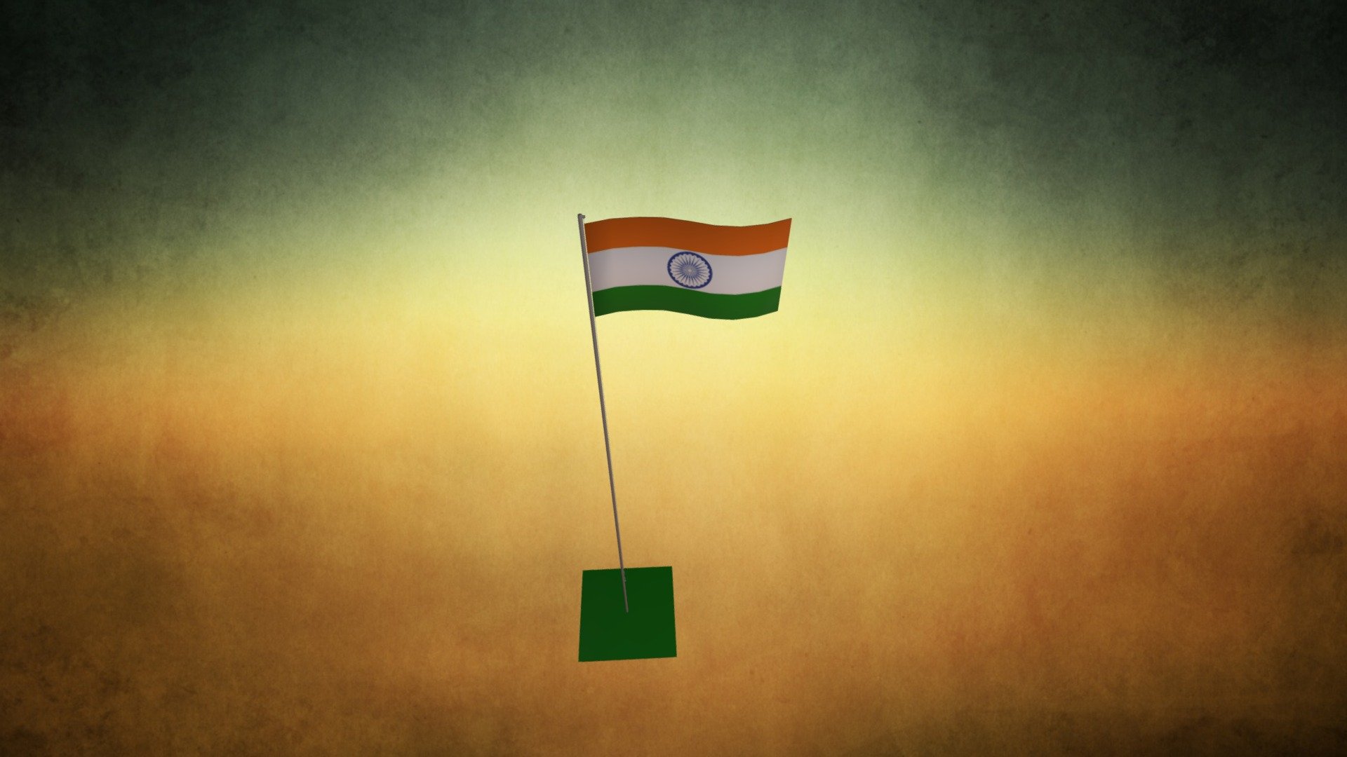 Indian Flag modelled in Blender, made on Independence day 2012 - Indian Flag - 3D model by Chaitanya Krishnan (@chaitanyak) 3d model