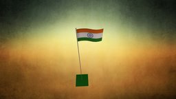 Indian Flag indian, flag, day, national, blender