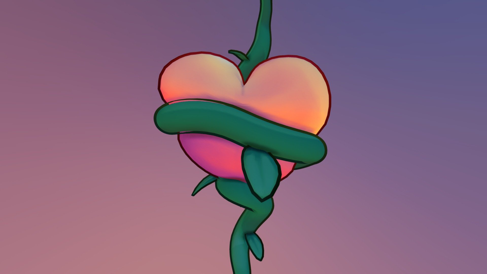 A heart binded by vines - Binded Heart - Download Free 3D model by niris 3d model