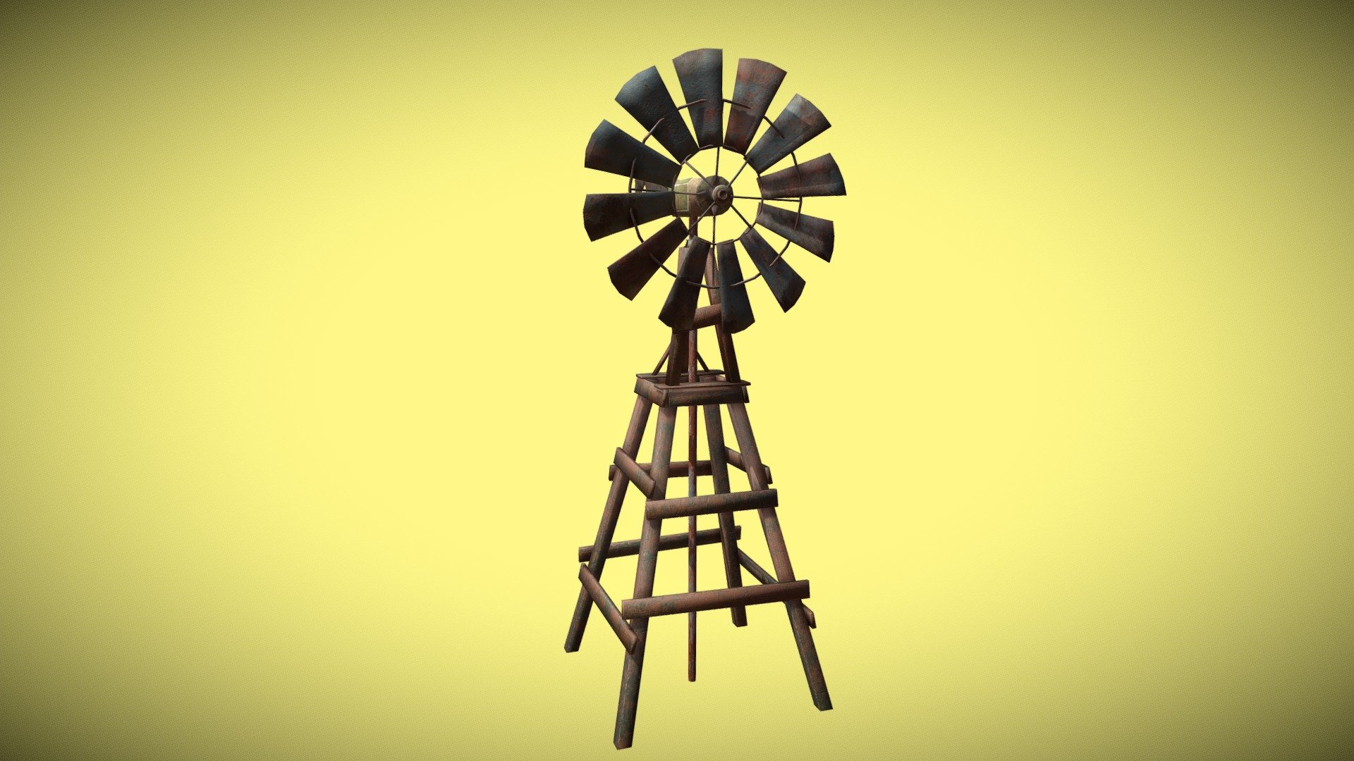 Old Western Windmill 3D model for the Virtual Reality title: Cave Digger 3d model