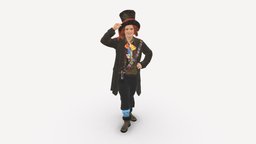 Hatter 1101 people, clothes, miniatures, realistic, hatter, character, 3dprint, model, man, hatting