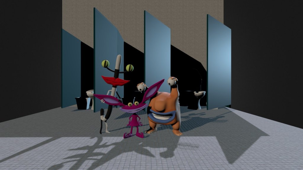 as a kid this was one of my favorites cartoons - Ahhh real monsters - 3D model by placebo_vscure 3d model