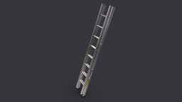24 Foot Aluminum Extension Ladder archviz, ladder, aluminium, props-game, pbr-texturing, unreal-engine-4, lowpoly, extention, maya2020