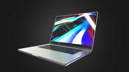 Apple MacBook Pro 16 inch 2021 apple, laptop, high-poly, m1, macbook, blender, technology, cycles