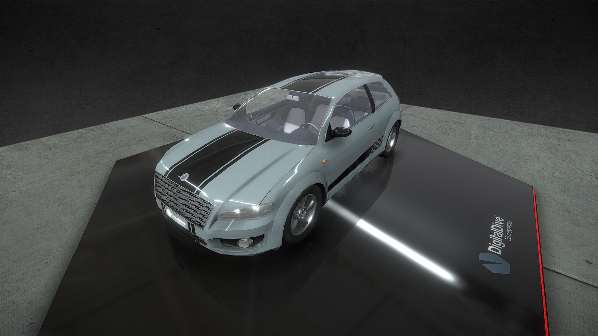 Hatchback car from our Drivable Cars Series in Unreal Engine 4 marketplace. The car is fully rigged with animated parts and detailed exterior and interior.
All materials on different IDs so you can customize your car as you wish.
Includes two UVW channels (1 for tiling and 2 for unwrapped). Will upload custom paints soon

See all our cars in action here: https://www.youtube.com/watch?v=xdDQU8KldWQ&amp;list=PLoQ2Y8tP_OaXBBl_WqOwX5Tkr-HLR7fAf

Compatible with Unity and Unreal - Drivable Cars: Hatchback 1 - Buy Royalty Free 3D model by Digital Dive Studio (@digitaldive) 3d model