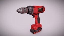 CON machinery, drill, tools, unreal, game-ready, unreal-engine, ue4, dekogon, game-ready-asset, pbr, construction, electric, electric-drill