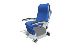 Hospital Patient Chair wheel, armchair, ambulance, care, clinic, doctor, patient, nurse, seating, emergency, hospital, surgery, health, recliner, spa, stretcher, recover, chair, medical