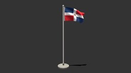 Seamless Animated Dominican Republic Flag