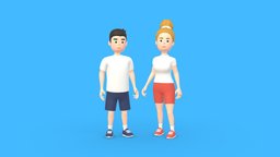 HYPER CASUAL CHARACTERS MALE & FEMALE downloadable, female, characters, free, male, download, rigged, casualcharacters