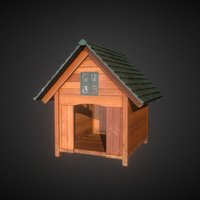 Dog House (GAU Modeling Challenge) gameartunboxed, dog-house, low-poly, gamemodel
