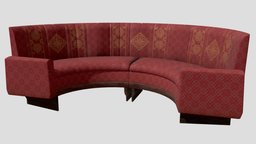 Vintage Curved Couch sofa, couch, chair, vintagefurniture, curvedcouch, vintagecouch