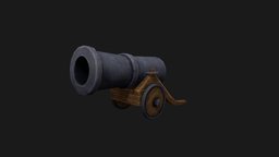 Stylised Cannon wheel, castle, wheels, medieval, painted, hero, bomb, epic, adventure, stylised, boom, metal, cannon, medievel, theives, game, 3d, art, hand-painted, low, poly, wood, pirate, stylized, gun, hand, of, sea
