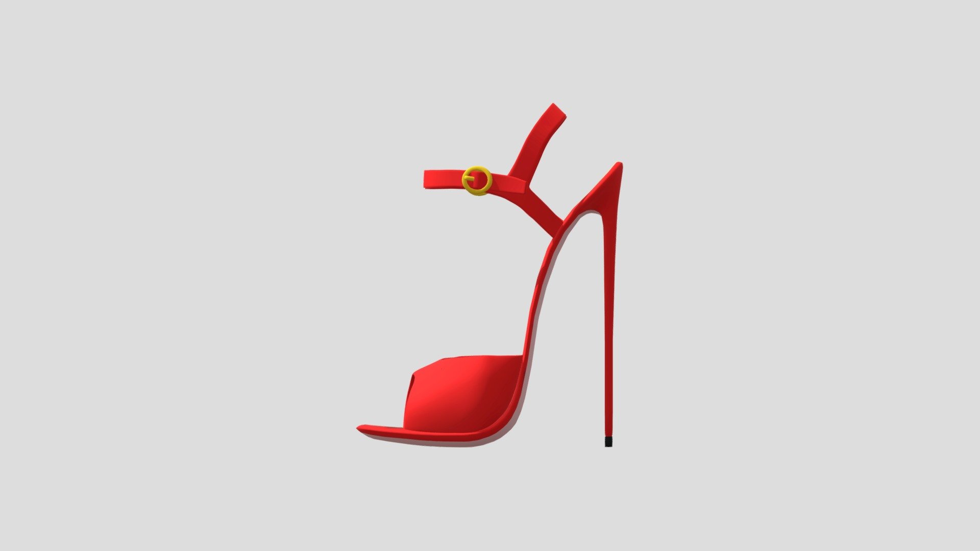 Amber High Heel Stiletto Sandals - Download Free 3D model by raulbila95 3d model