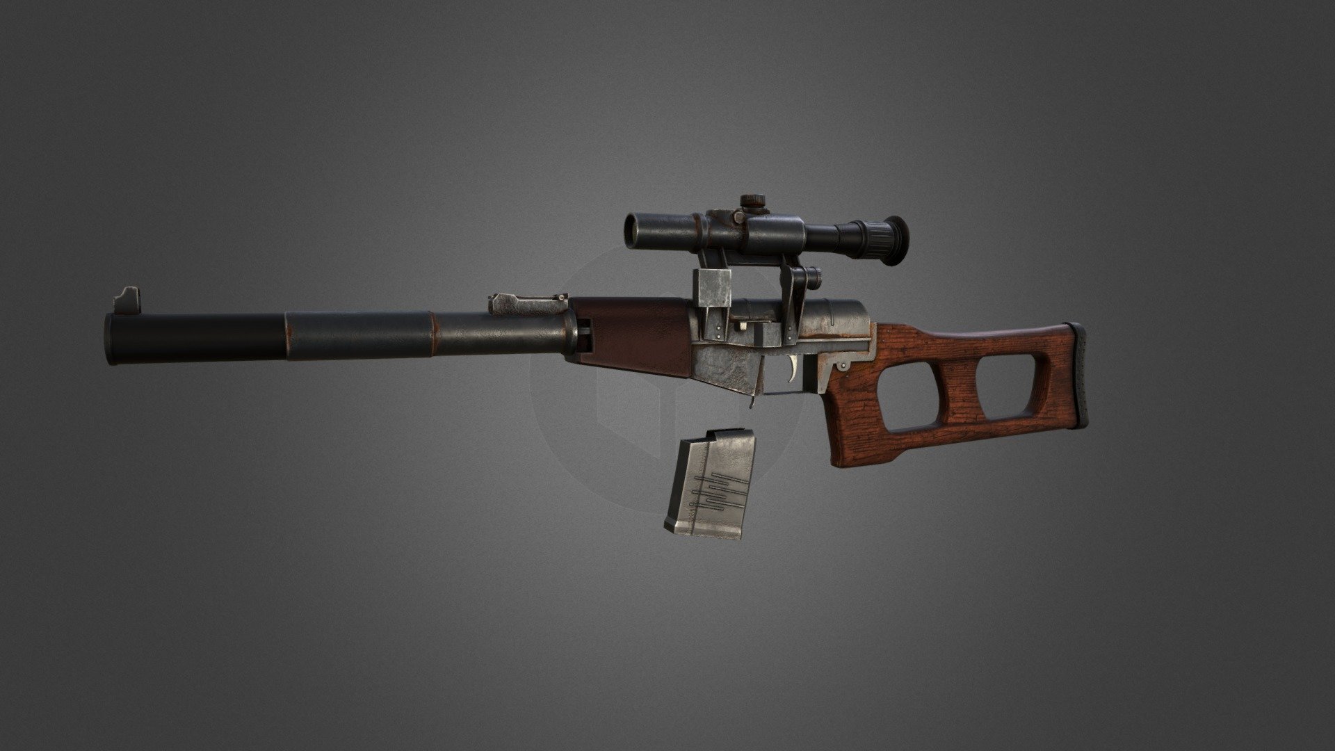 VSS sniper rifle - VSS Vintorez - 3D model by the7isbest 3d model
