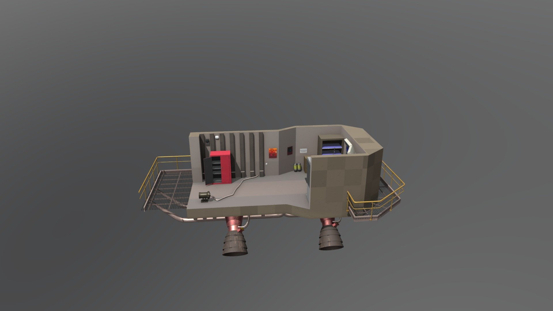 Lethal Company Spaceship Diorama - 3D model by slayerdf 3d model