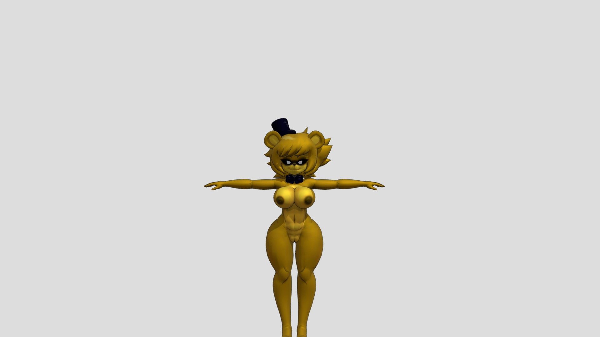 fredina_nude_gold 3 - 3D model by Bonnie (@greysonhodges3) 3d model