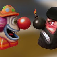 Jeck Terror (Duesseldorf Carnival 2016) clown, fun, 3d-scan, terrorist, carnival, duesseldorf, terror, terrorism, jeck, 3dprint, 3d, funny