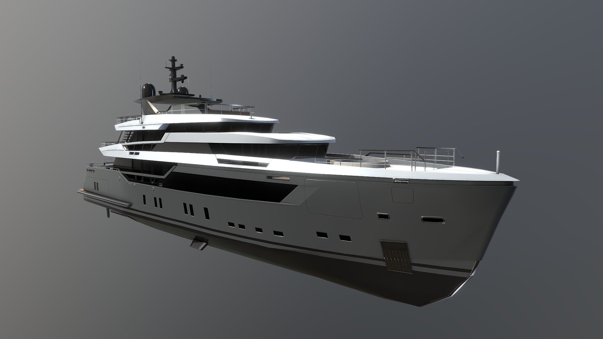 Made in Maya, Textured in Substance - Alloy 44 yacht - 3D model by Gingerbread (@aerialmace) 3d model