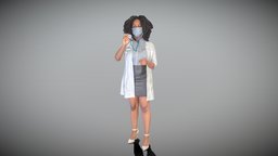Female doctor in medical attire 401 archviz, scanning, surgical, people, , doctor, nurse, photorealistic, young, african, realistic, science, woman, personal, beautiful, realism, gloves, peoplescan, femalecharacter, photoscan, realitycapture, photogrammetry, pbr, lowpoly, female, zbrush, highpoly, sterile, personell, scanpeople, realityscan