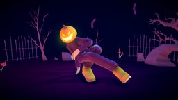 Pumpkin Break Dancer Animated