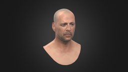 Bruce Willis sculpt, jon, bruce, unceta, willis, 3d, model