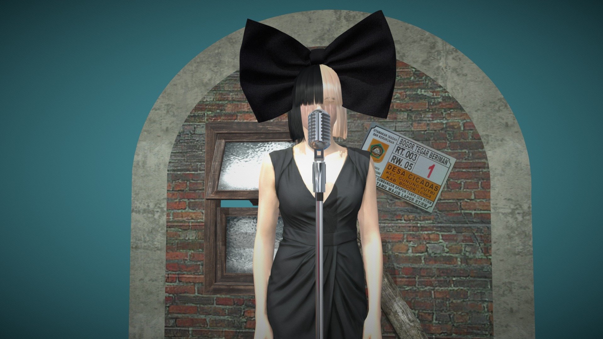 Sia Model KW - SIA SINGER - Download Free 3D model by Nailofa (@yudi.rgu10) 3d model